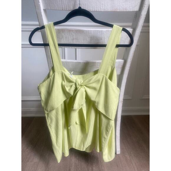 NWT‎ Gilli Squareneck Yellow Green Flowy Tank Size 1X - Picture 3 of 6